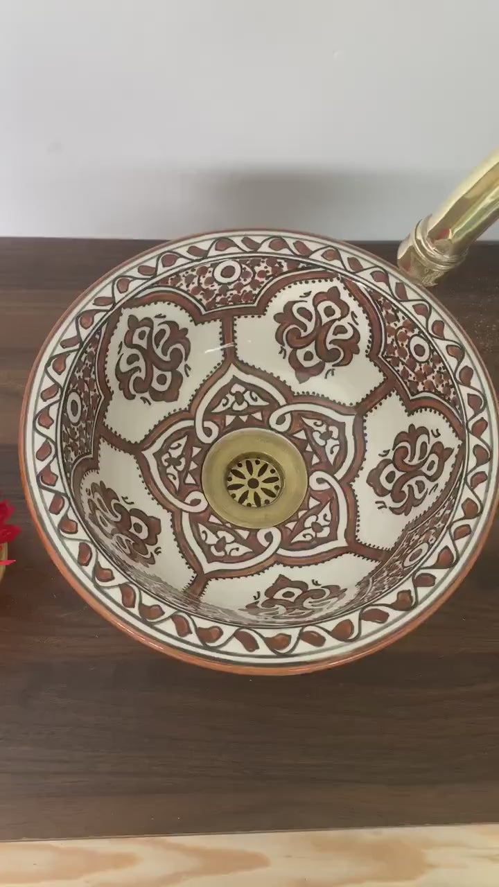 Handmade Moroccan Ceramic Sink #96A