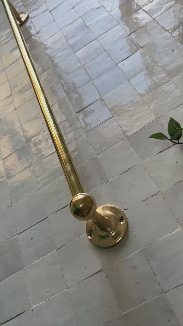 Antique Brass Wall Mounted Towel Rack