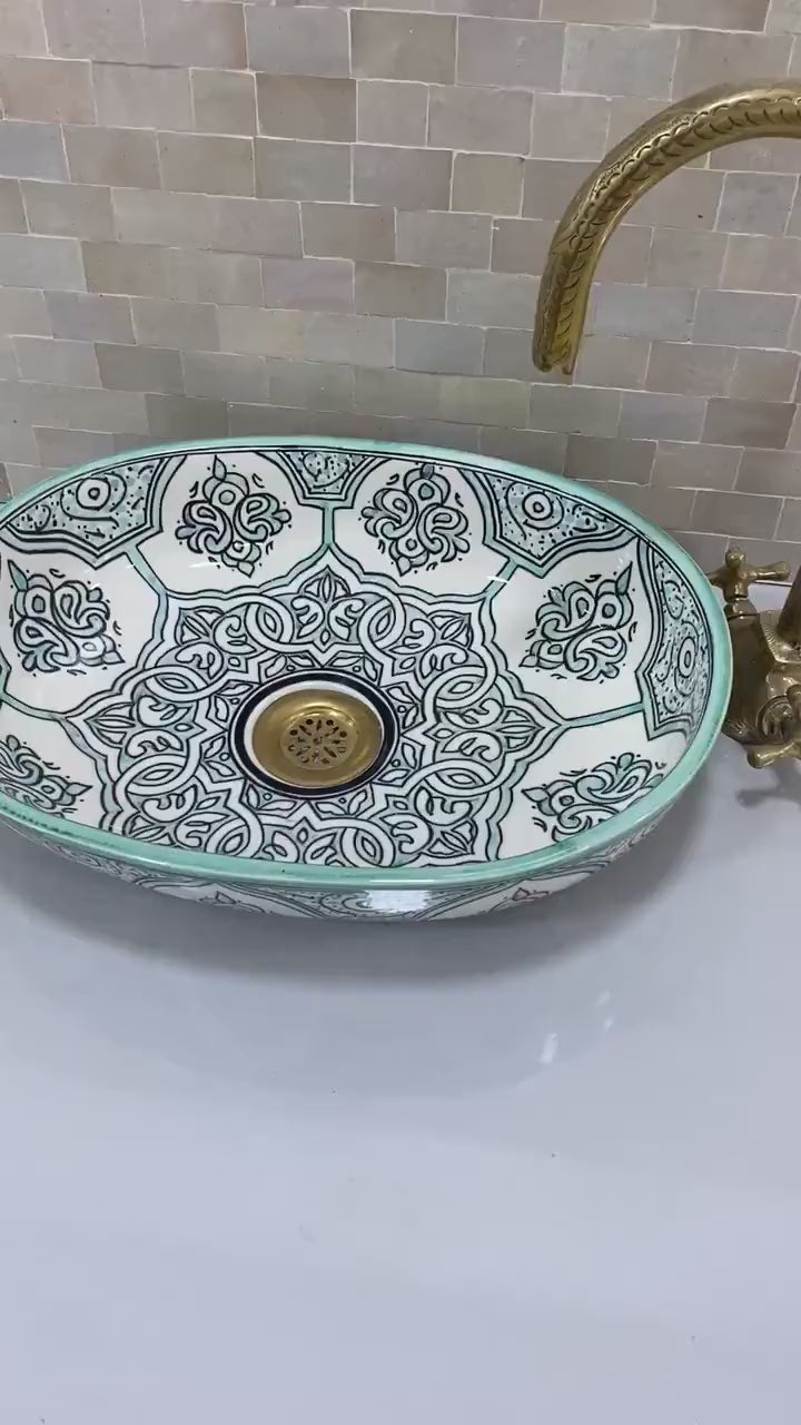 Handcrafted Oval Ceramic Sink #4