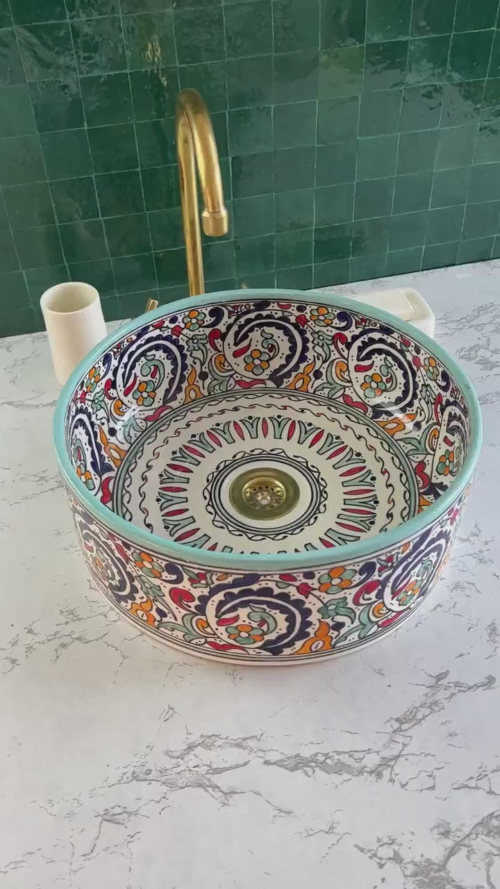 Handmade Moroccan Ceramic Sink #278