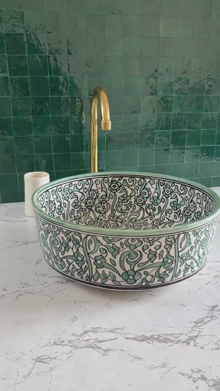Handmade Moroccan Ceramic Sink #275