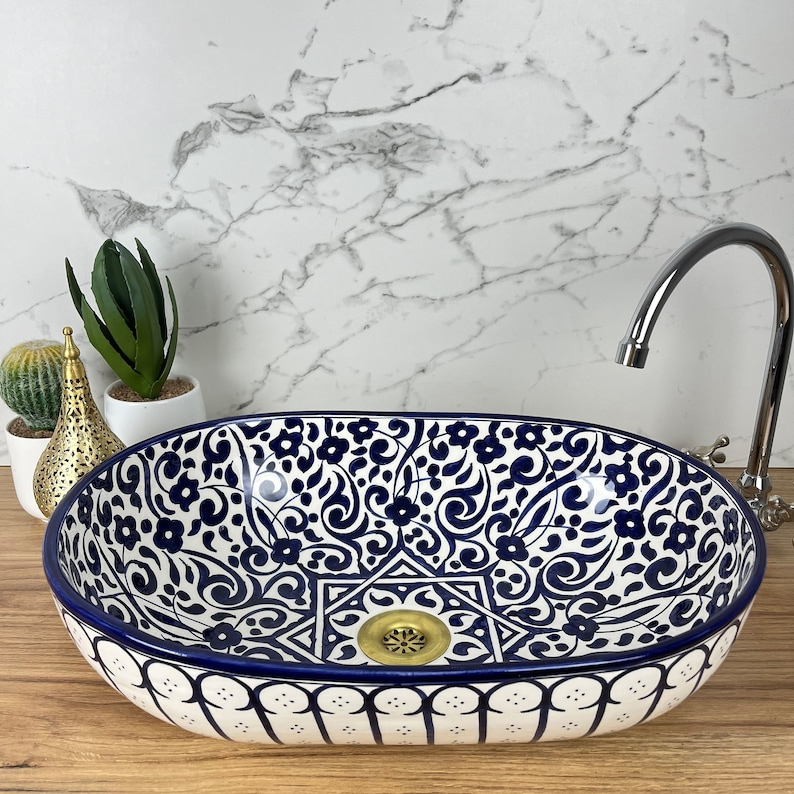 Handmade Moroccan Oval Sink  #185W