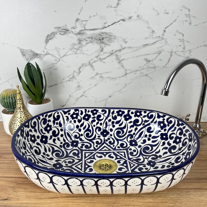 Handmade Moroccan Oval Sink  #185W