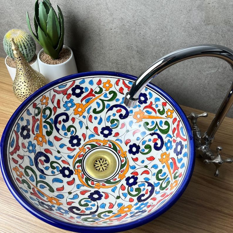 Handmade Moroccan Ceramic Sink #185T