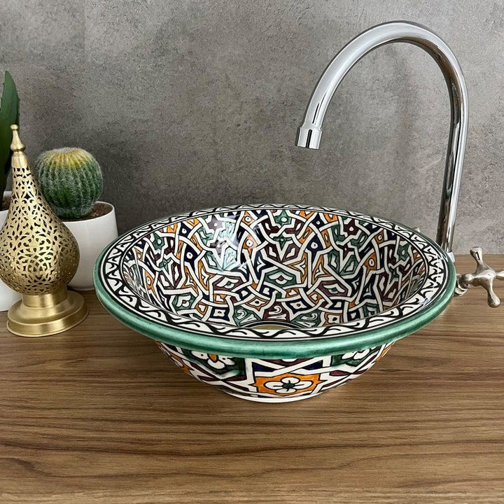 Handmade Moroccan Ceramic Sink #185V