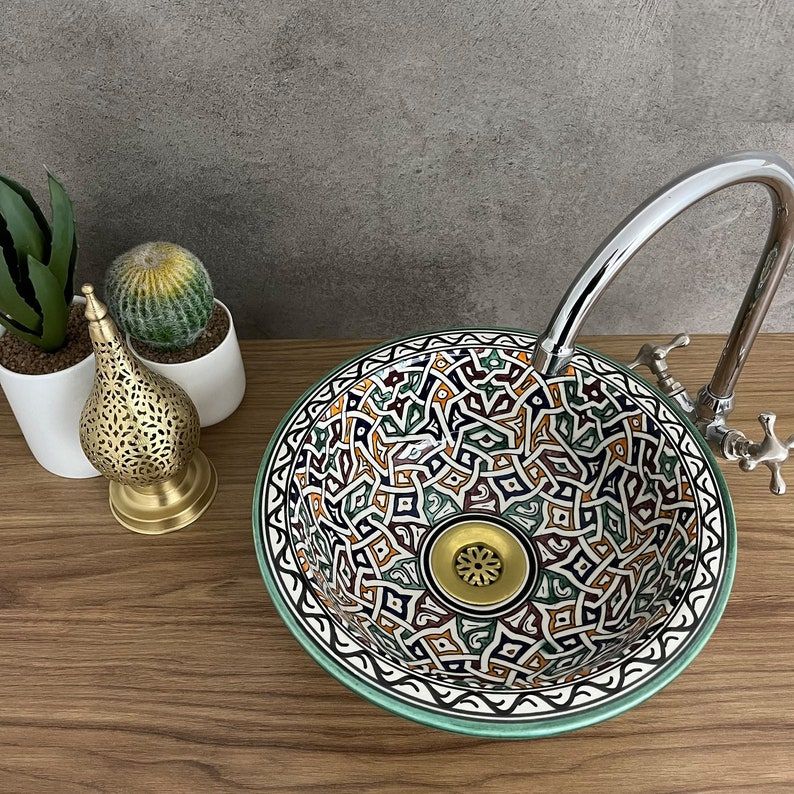 Handmade Moroccan Ceramic Sink #185V