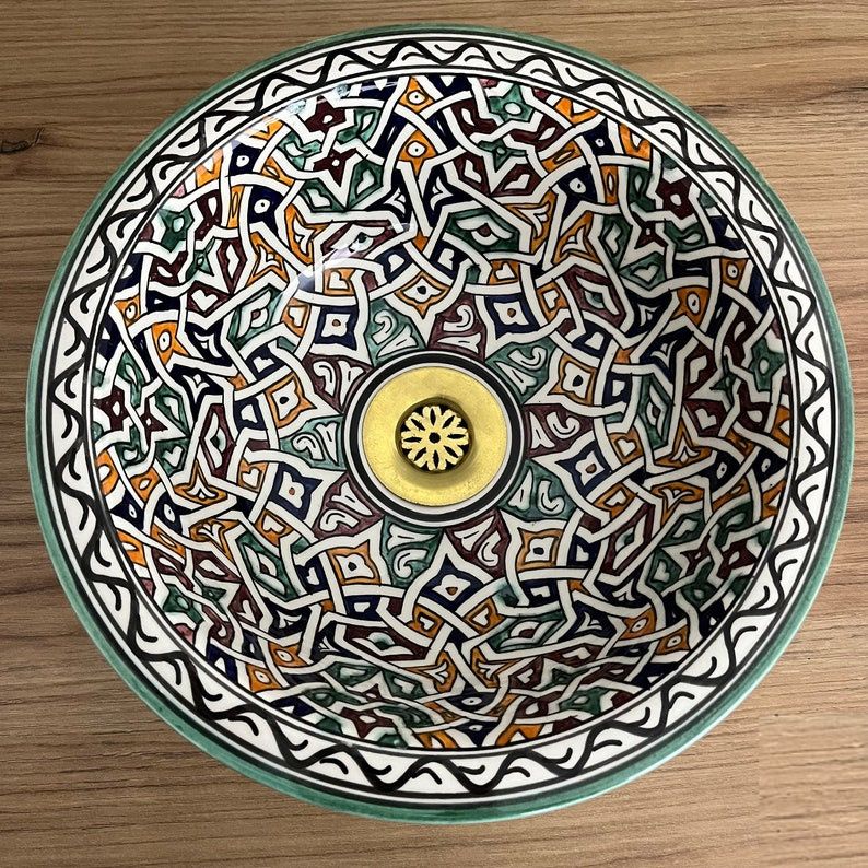 Handmade Moroccan Ceramic Sink #185V