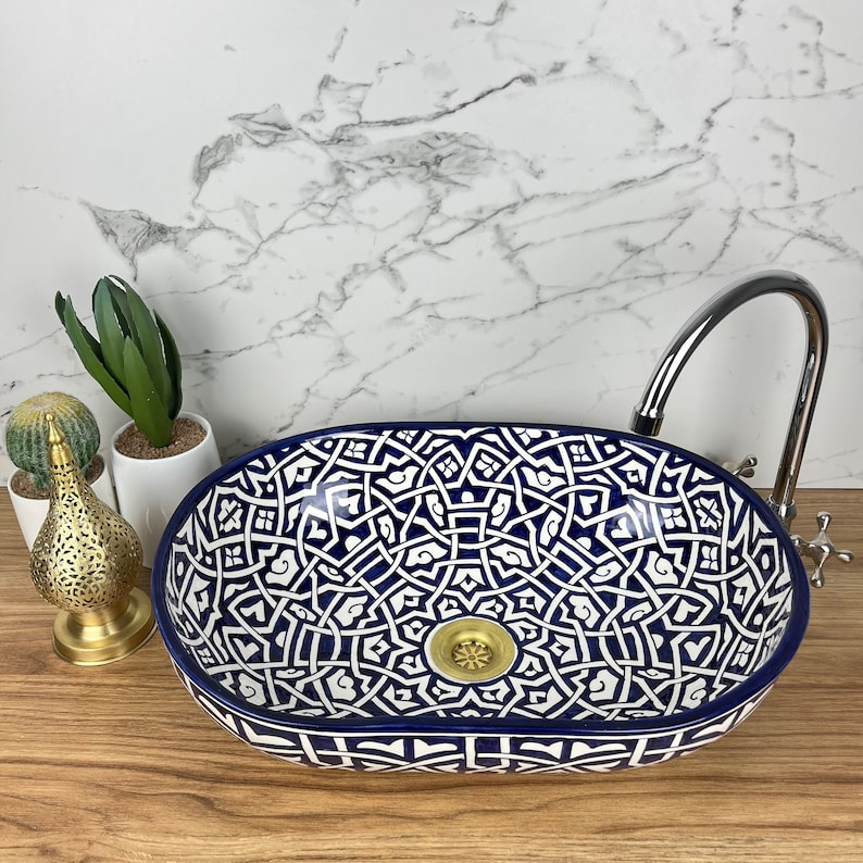 Handmade Moroccan Oval Sink #185Y