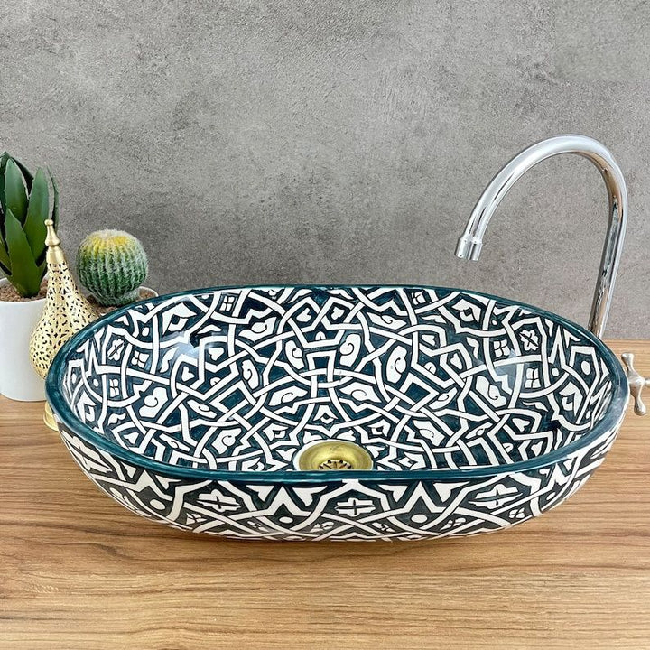 Handmade Moroccan Oval Sink #185X