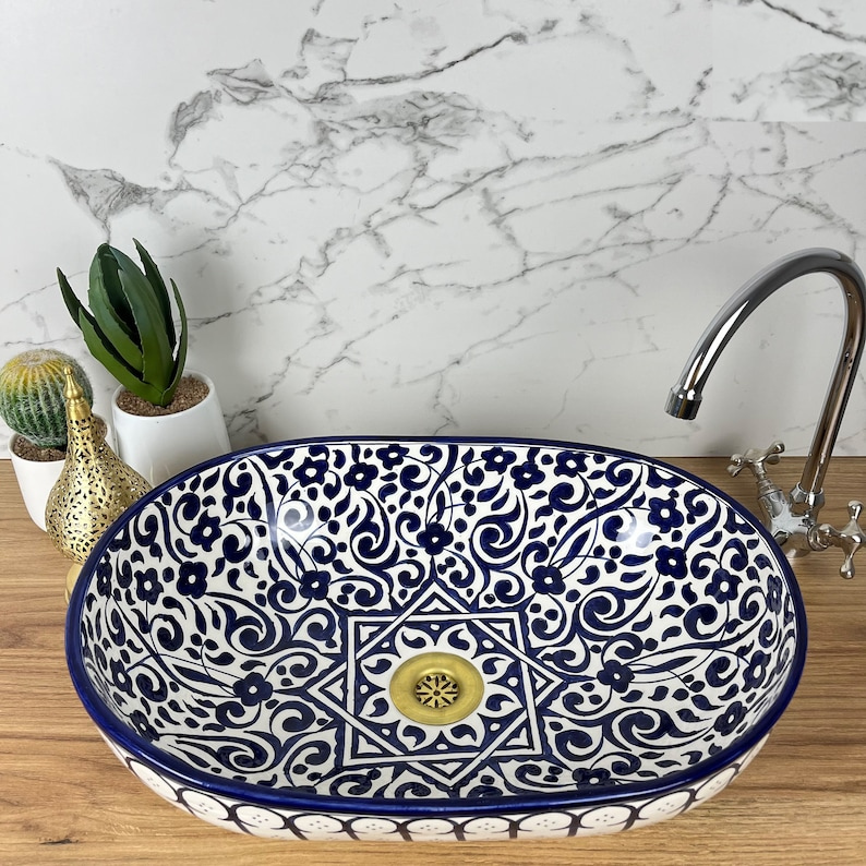 Handmade Moroccan Oval Sink  #185W