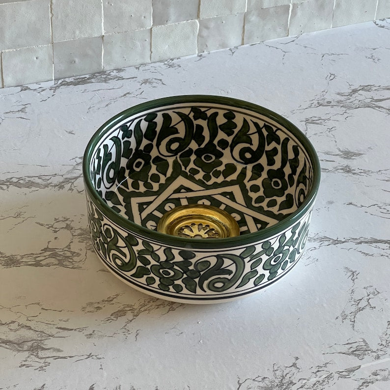  Handmade Moroccan Ceramic Sink #55