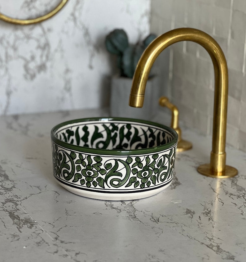  Handmade Moroccan Ceramic Sink #55