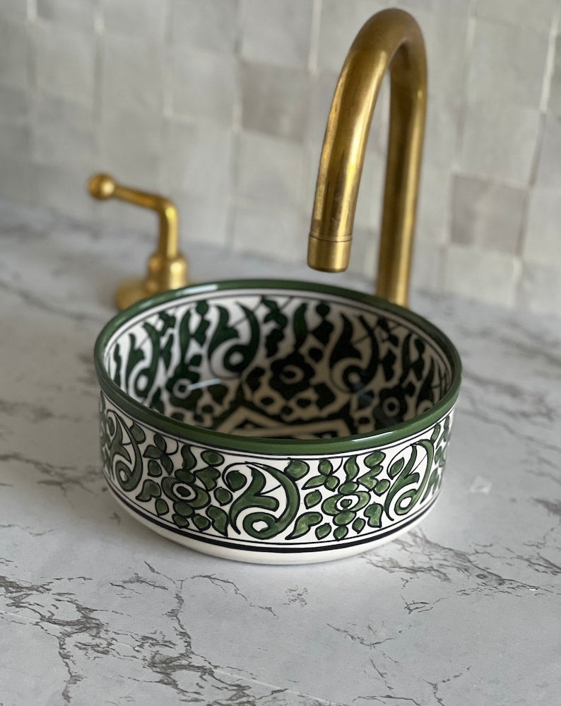  Handmade Moroccan Ceramic Sink #55