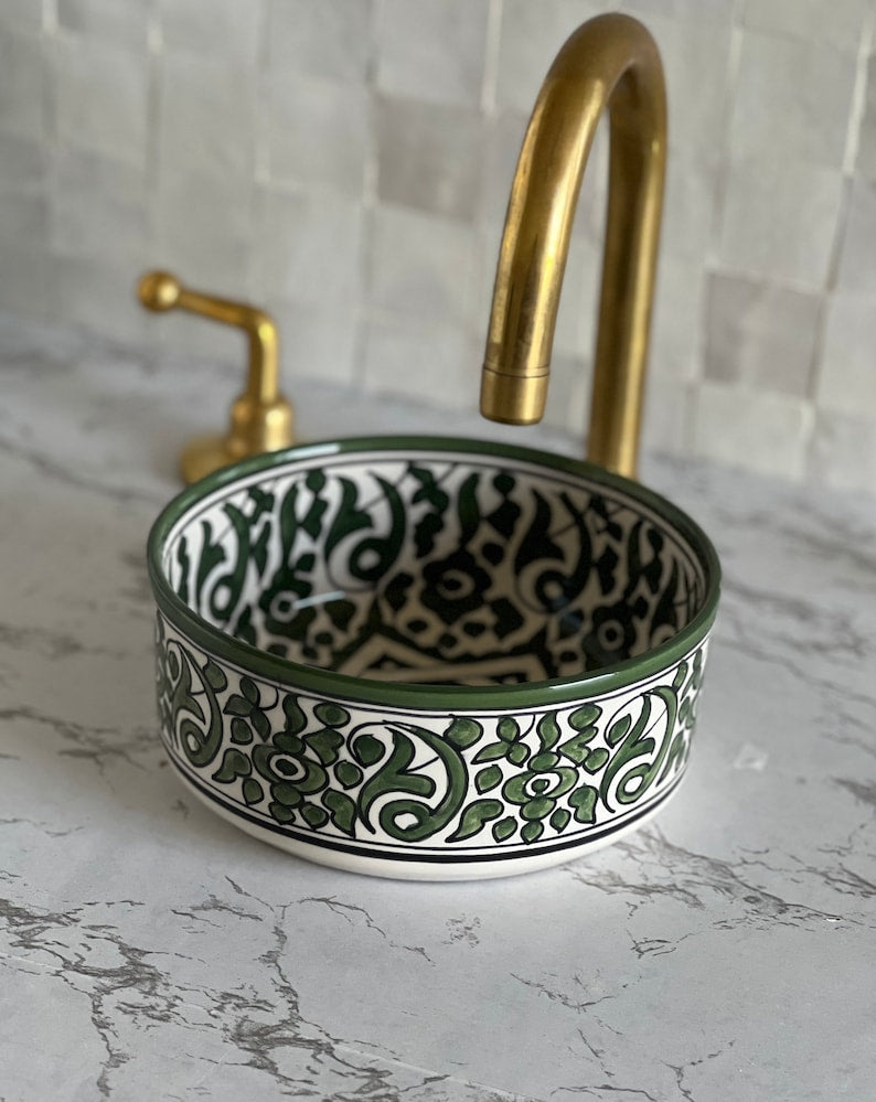 Moroccan sink | moroccan ceramic sink | bathroom sink | moroccan bathroom basin | moroccan sink bowl | Unique sink bowl #55
