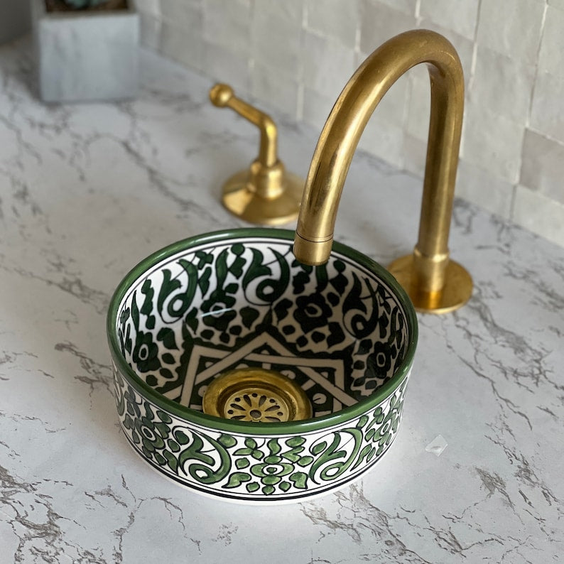  Handmade Moroccan Ceramic Sink #55