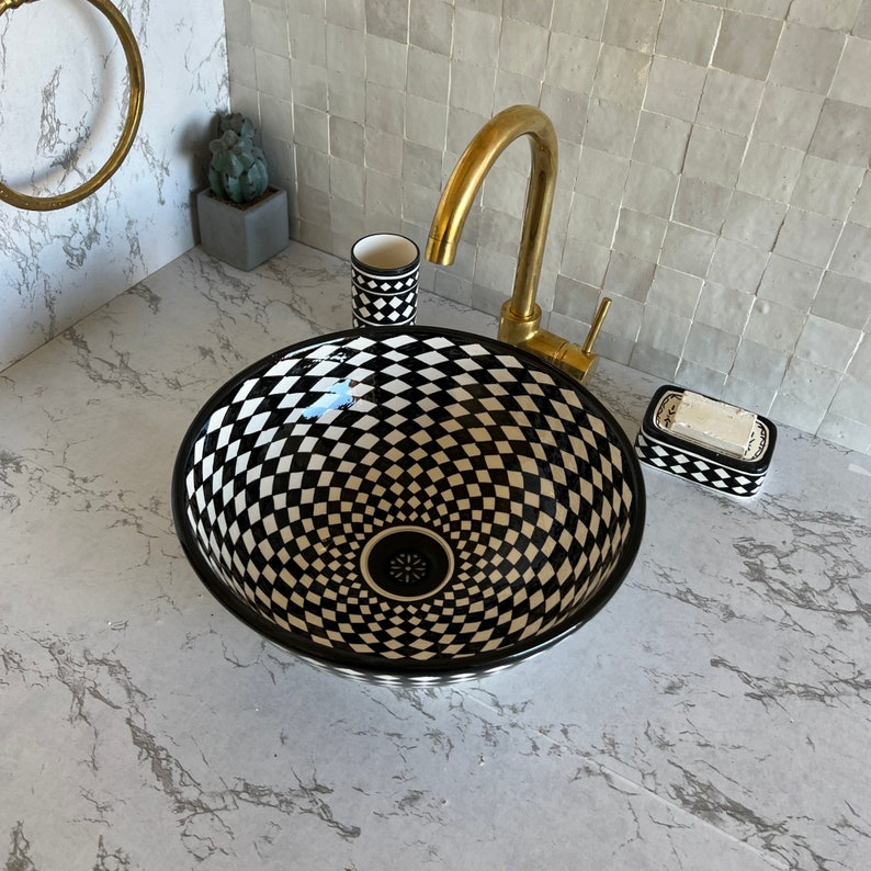  Handmade Moroccan Ceramic Sink #52B