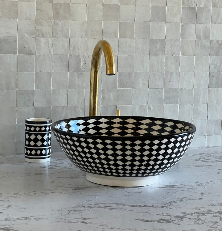  Handmade Moroccan Ceramic Sink #52B