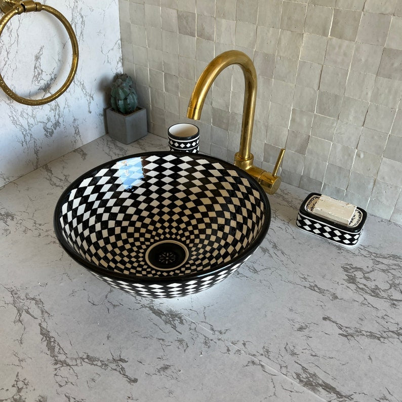  Handmade Moroccan Ceramic Sink #52B