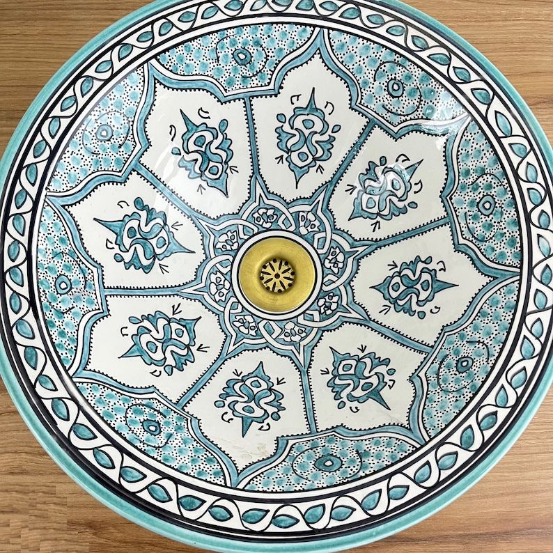 Handmade Moroccan Ceramic Sink #185Z