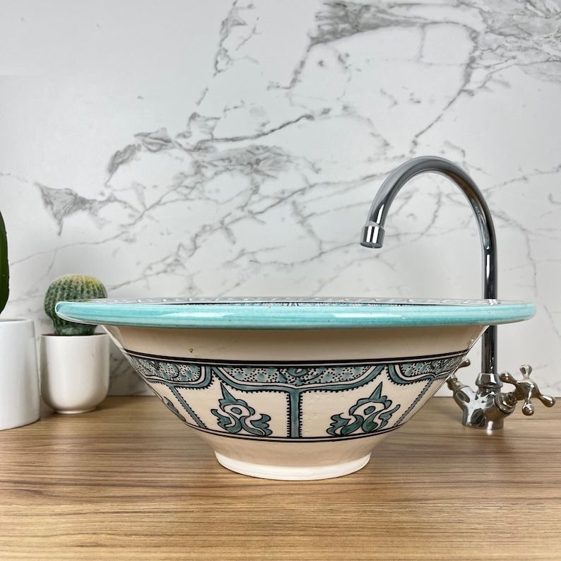 Bathroom sink | Moroccan ceramic sink | handmade moroccan basin #185Z