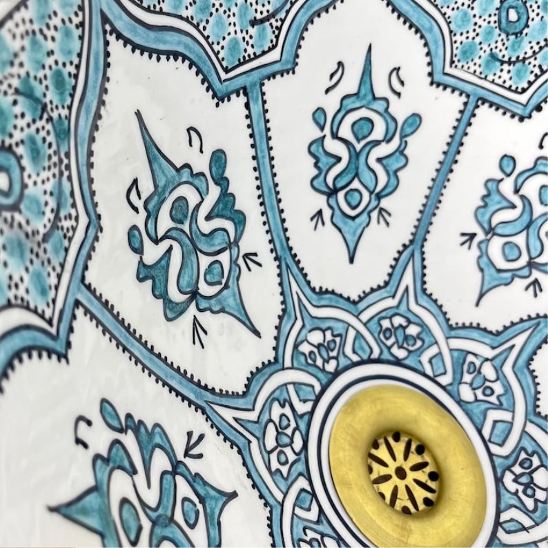Handmade Moroccan Ceramic Sink #185Z