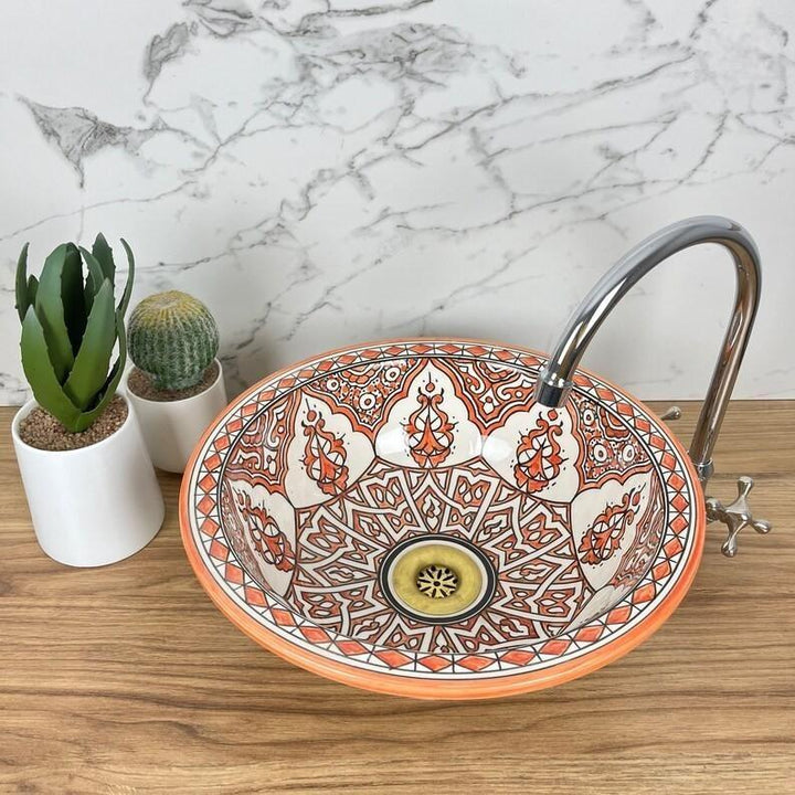 Handmade Moroccan Ceramic Sink #221