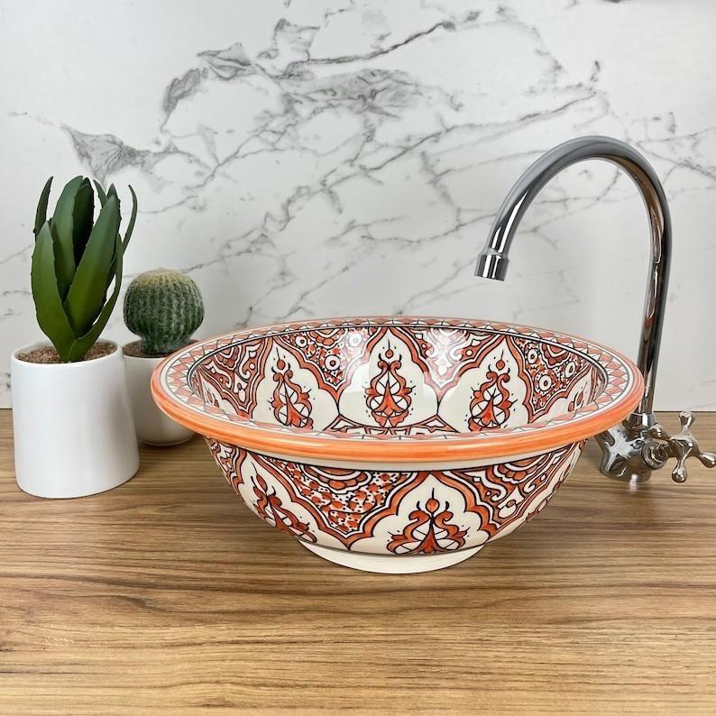 Handmade Moroccan Ceramic Sink #221