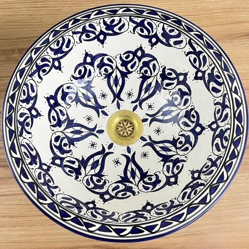 Handmade Moroccan Ceramic Sink #222
