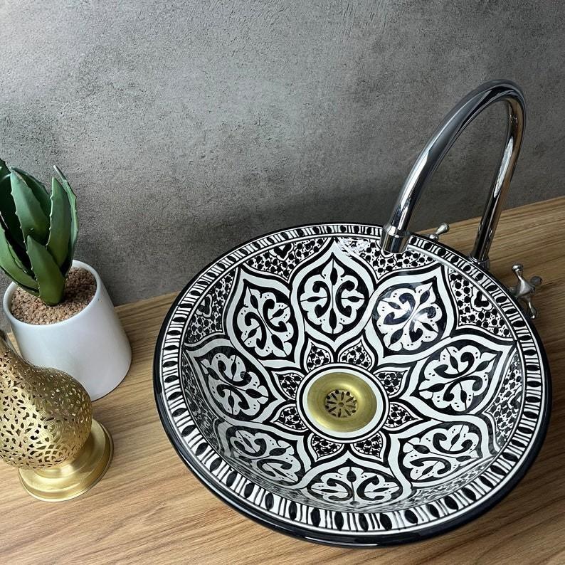 Handmade Moroccan Ceramic Sink #223