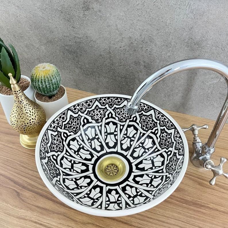 Handmade Moroccan Ceramic Sink #213