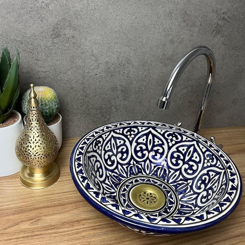 Handmade Moroccan Ceramic Sink #214