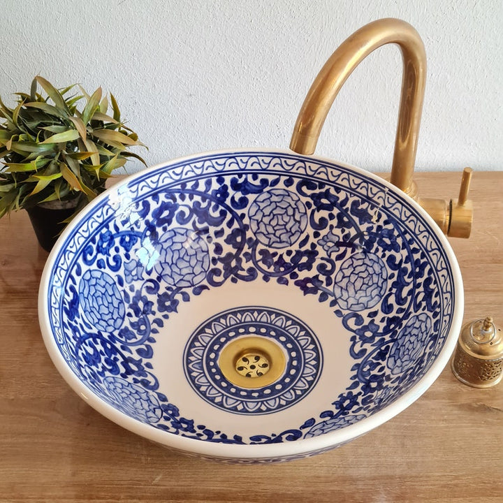 Handmade Moroccan Ceramic Sink #104