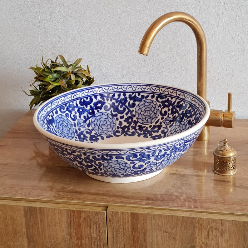 Handmade Moroccan Ceramic Sink #104