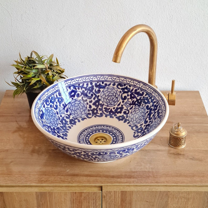 Handmade Moroccan Ceramic Sink #104