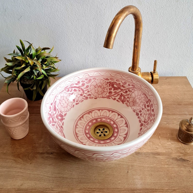 Handmade Moroccan Ceramic Sink #105