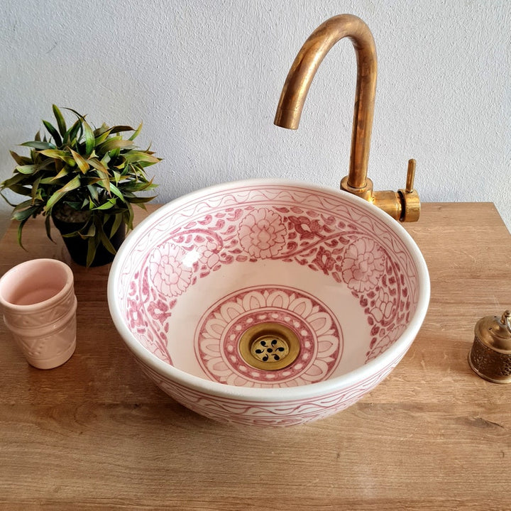 Handmade Moroccan Ceramic Sink #105