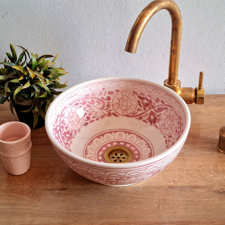 Handmade Moroccan Ceramic Sink #105