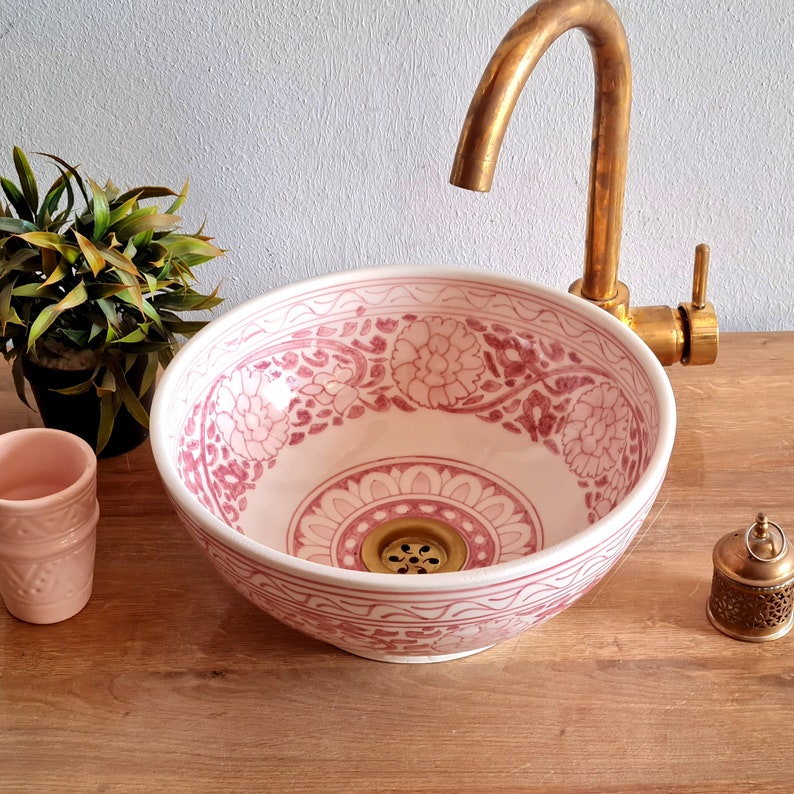 Handmade Moroccan Ceramic Sink #105