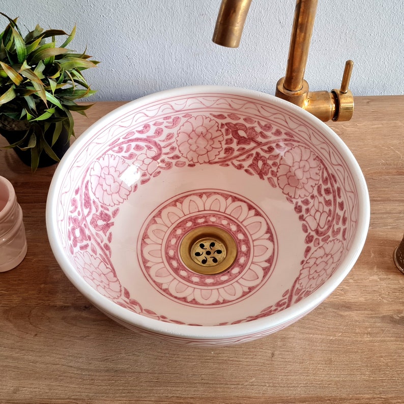 Handmade Moroccan Ceramic Sink #105