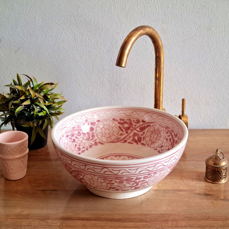 Handmade Moroccan Ceramic Sink #105