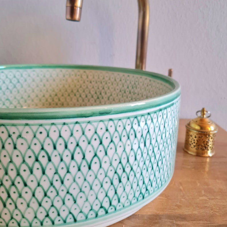 Handmade Moroccan Ceramic Sink #113