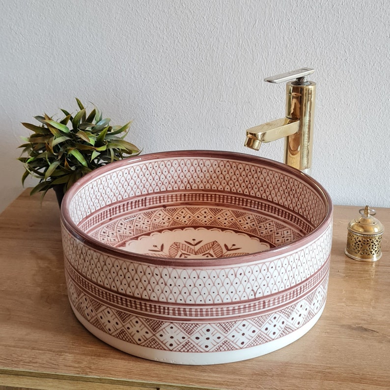 Handmade Moroccan Ceramic Sink #113C