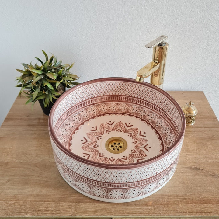 Handmade Moroccan Ceramic Sink #113C