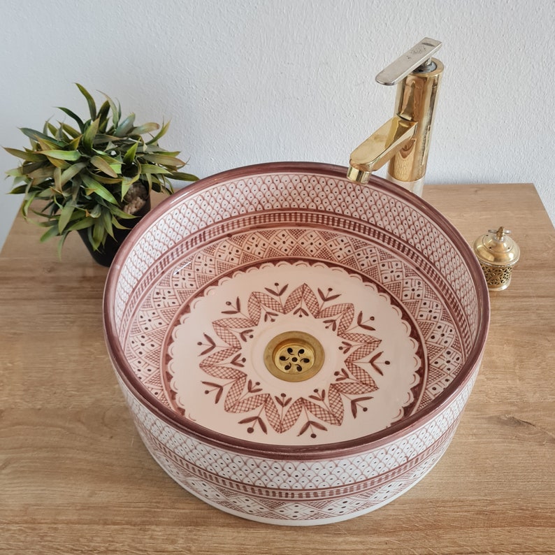 Handmade Moroccan Ceramic Sink #113C