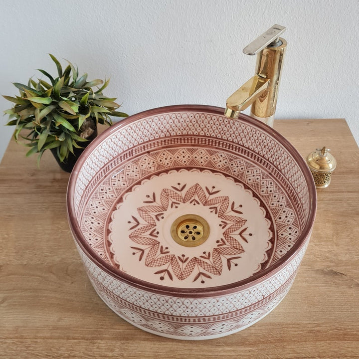 Handmade Moroccan Ceramic Sink #113C