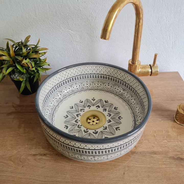 Handmade Moroccan Ceramic Sink #107