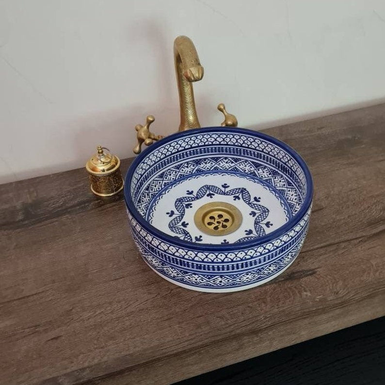 Handmade Moroccan Ceramic Sink #115