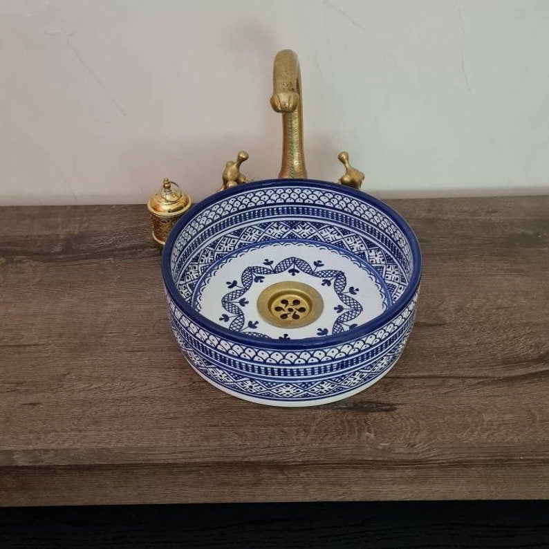 Handmade Moroccan Ceramic Sink #115