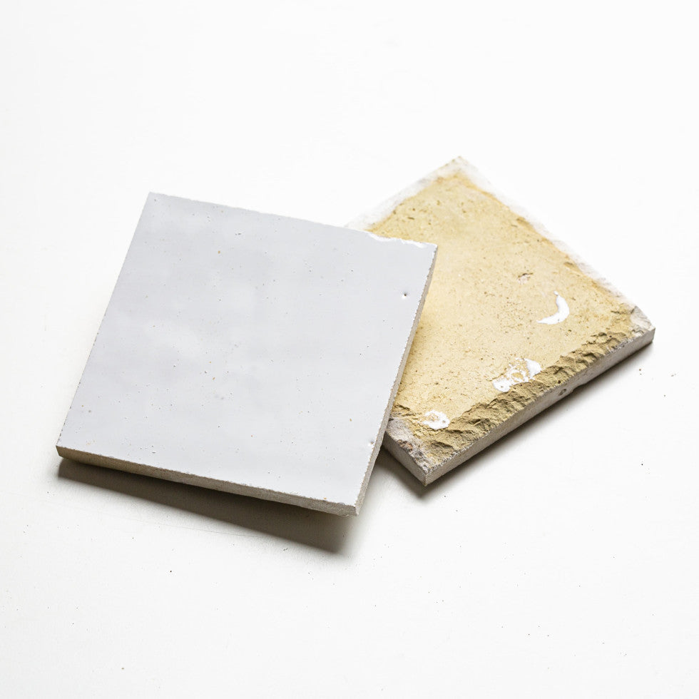 Snow White Zellige Tiles - 10x10 square